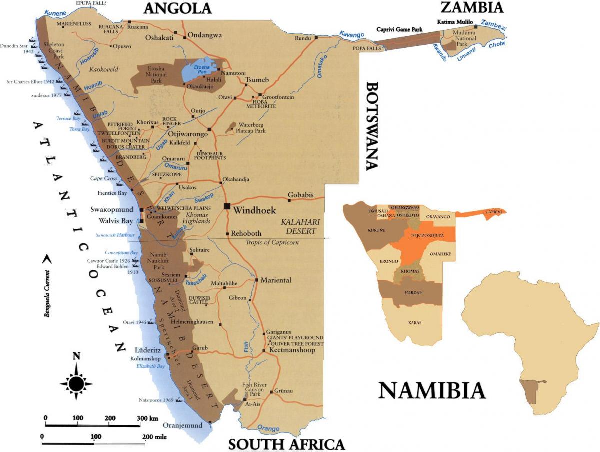 Карта skillsmap Намібія