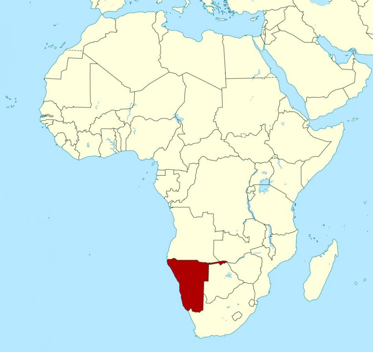 Карта Намібія Африка