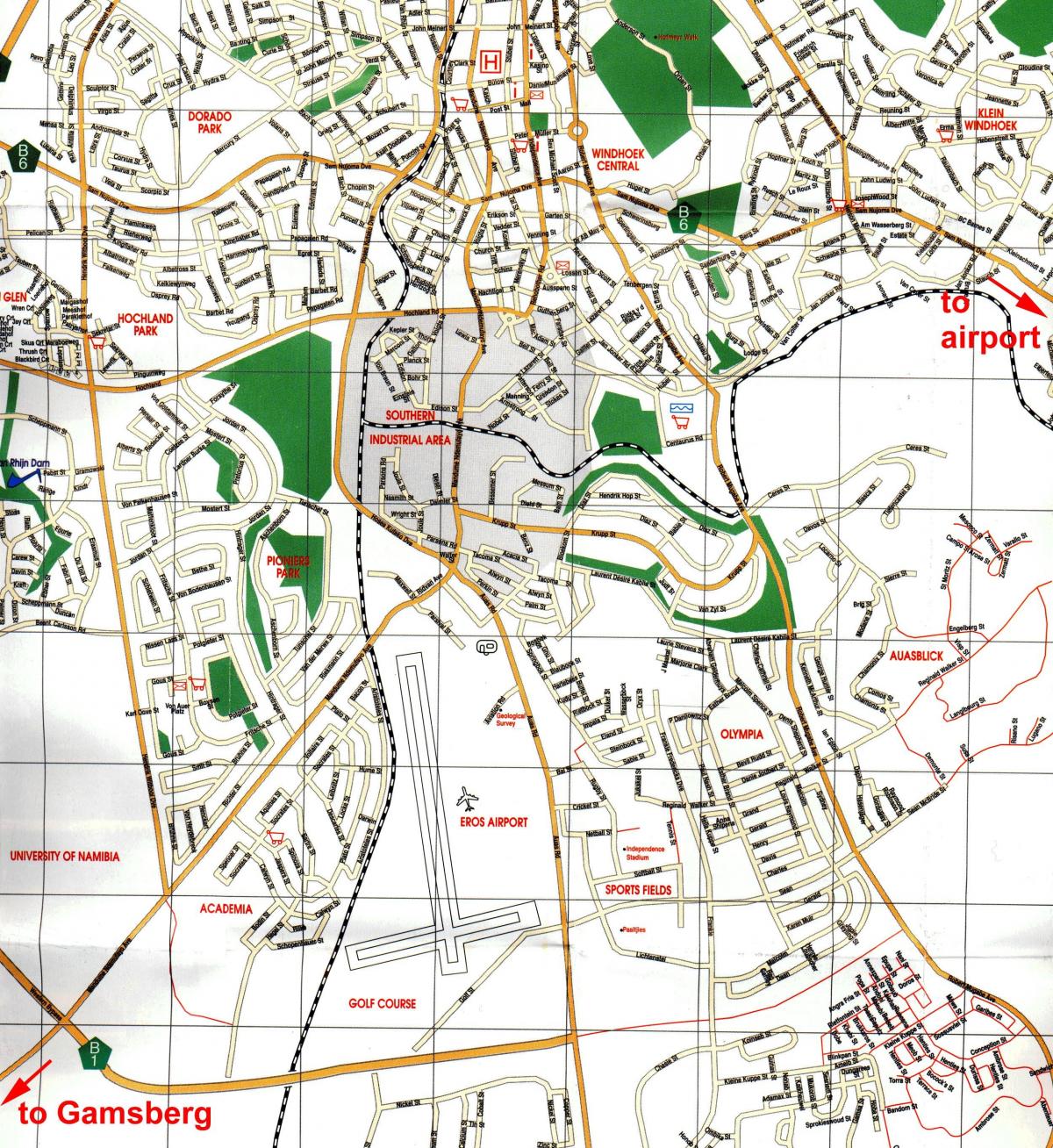 Карта віндхук, Намібія